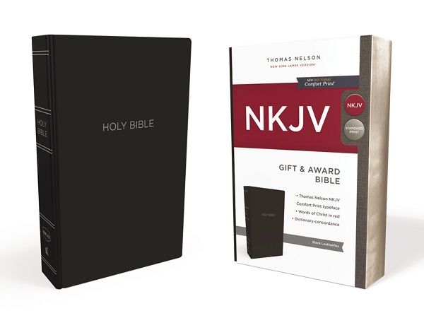NKJV, Gift and Award Bible, Leather-Look, Red Letter Edition